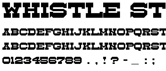 Whistle Stop JL font